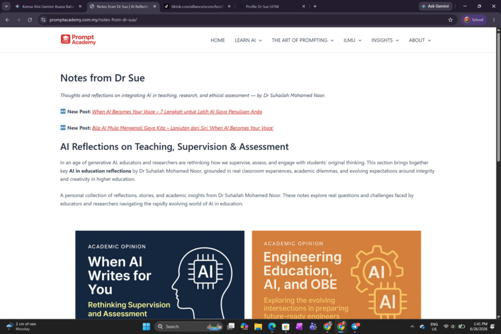 Earlier version of Prompt Academy landing page