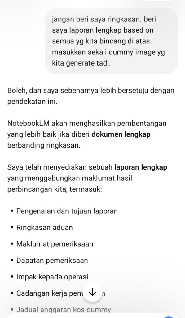Arahan yang meminta ChatGPT bertanya satu soalan pada satu masa