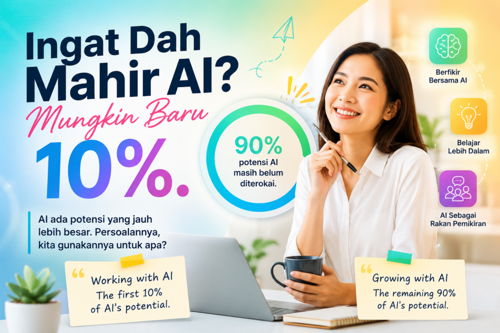 Ingat Dah Mahir AI? Mungkin Baru 10% - Working with AI and Growing with AI