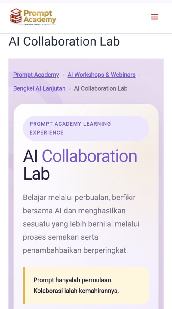 Pelaksanaan awal Model AI Collaboration